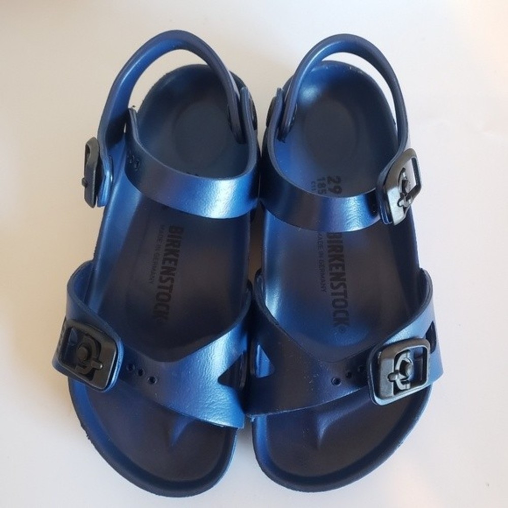 Birkenstock Navy Rio Essentials Sandal Kids Boys Girls Unisex Youth US 11-11.5